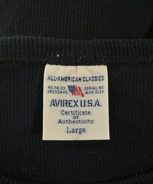 AVIREX（アヴィレックス）Tシャツ・カットソー 黒 サイズ:L メンズ/2200621667028