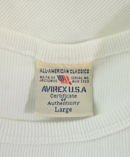 AVIREX（アヴィレックス）Tシャツ・カットソー 白 サイズ:L メンズ/2200621667080