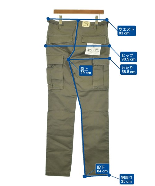 AVIREX（アヴィレックス）カーゴパンツ カーキ サイズ:L メンズ/2200621667127