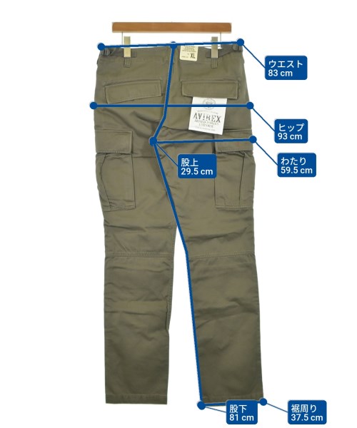 AVIREX（アヴィレックス）カーゴパンツ カーキ サイズ:XL メンズ/2200621667288