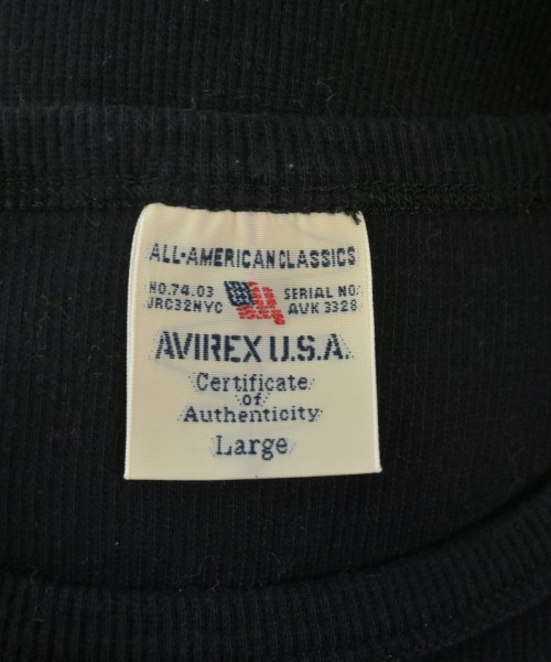 AVIREX（アヴィレックス）Tシャツ・カットソー 黒 サイズ:L メンズ/2200621667356