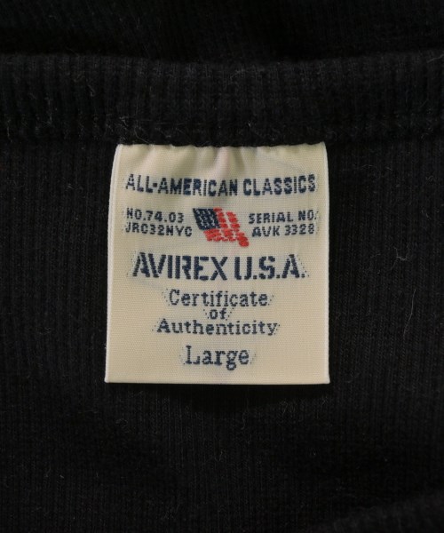 AVIREX（アヴィレックス）Tシャツ・カットソー 黒 サイズ:L メンズ/2200621667561