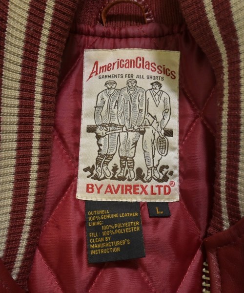 AVIREX（アヴィレックス）スタジャン 赤 サイズ:L メンズ/2200619413019