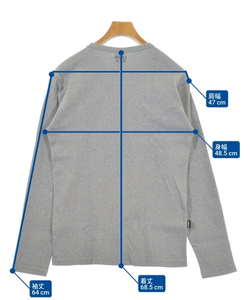 AVIREX（アヴィレックス）Tシャツ・カットソー グレー サイズ:L メンズ/2200606741385