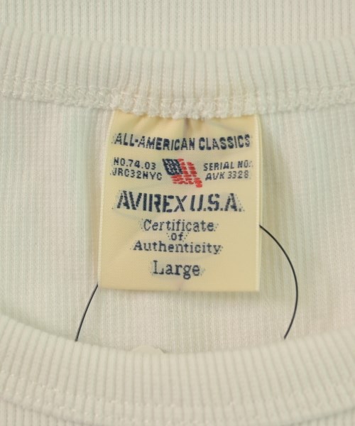 AVIREX（アヴィレックス）Tシャツ・カットソー 白 サイズ:L メンズ/2200606741392