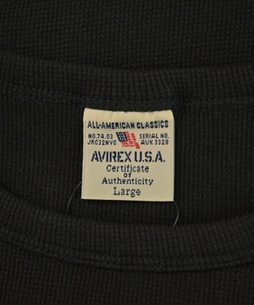 AVIREX（アヴィレックス）Tシャツ・カットソー 黒 サイズ:L メンズ/2200606741415