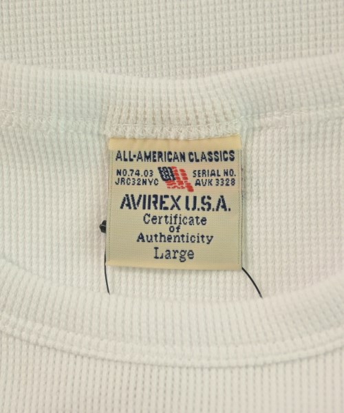AVIREX（アヴィレックス）Tシャツ・カットソー 白 サイズ:L メンズ/2200606741422
