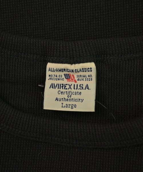 AVIREX（アヴィレックス）Tシャツ・カットソー 黒 サイズ:L メンズ/2200606741439