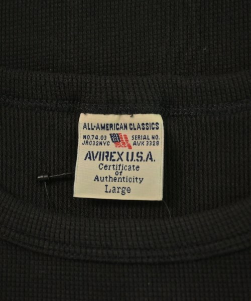 AVIREX（アヴィレックス）Tシャツ・カットソー 黒 サイズ:L メンズ/2200606741446