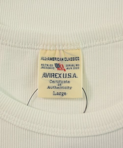 AVIREX（アヴィレックス）Tシャツ・カットソー 白 サイズ:L メンズ/2200606741477