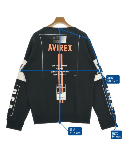 AVIREX（アヴィレックス）Tシャツ・カットソー 黒 サイズ:XL メンズ/2200688952150