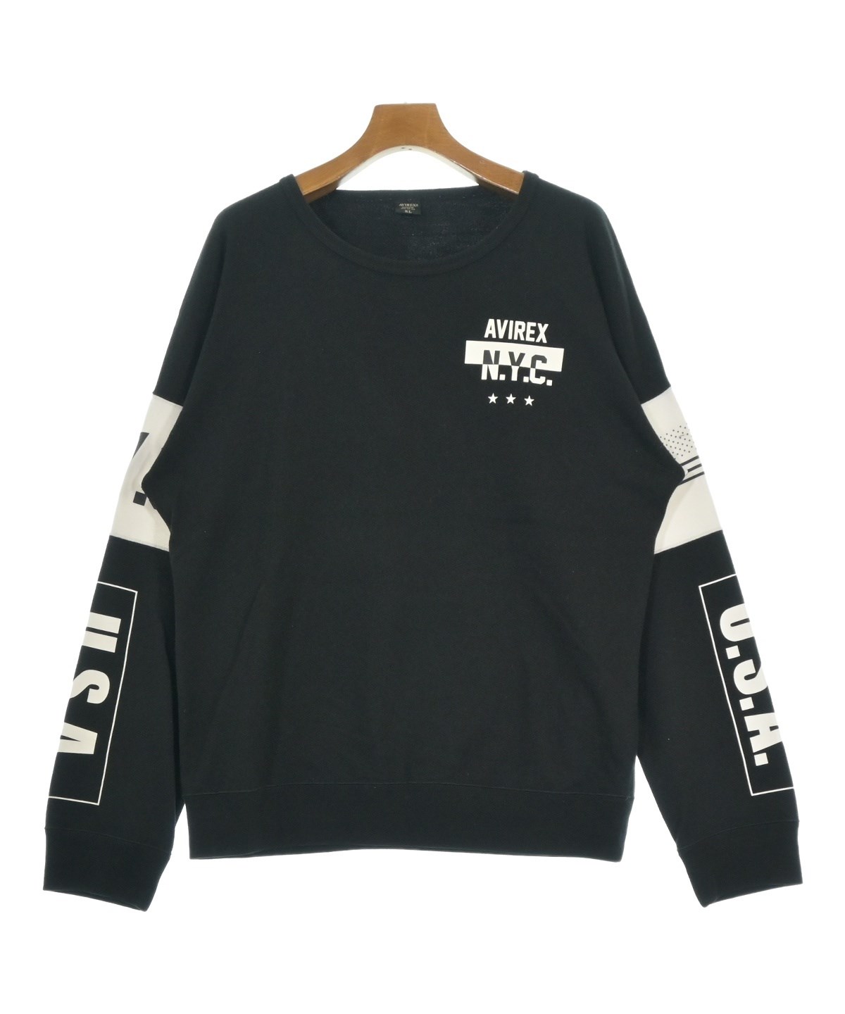 AVIREX（アヴィレックス）Tシャツ・カットソー 黒 サイズ:XL メンズ