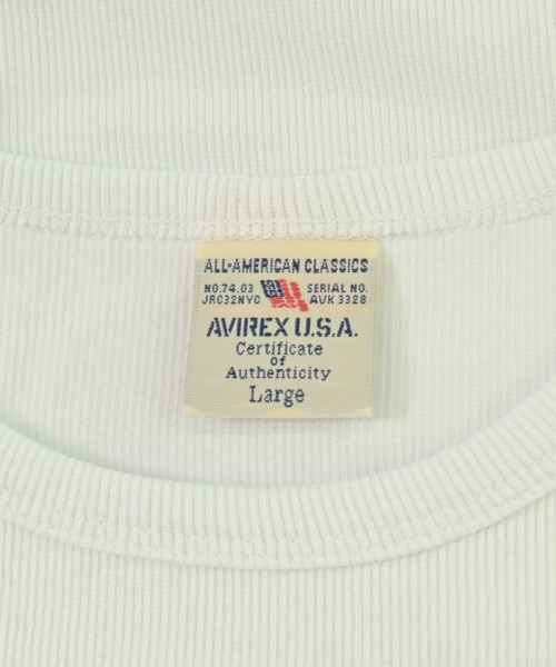 AVIREX（アヴィレックス）Tシャツ・カットソー 白 サイズ:L メンズ/2200697738011