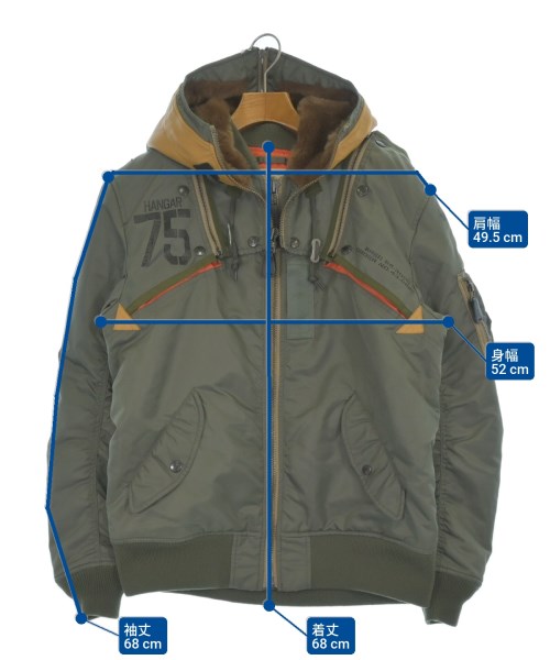 AVIREX（アヴィレックス）ミリタリーブルゾン カーキ サイズ:L メンズ/2200657421014