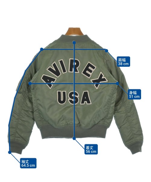 AVIREX（アヴィレックス）ミリタリーブルゾン カーキ サイズ:L メンズ/2200645418033