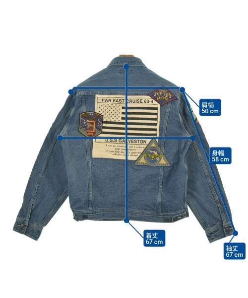 AVIREX（アヴィレックス）デニムジャケット 青 サイズ:L メンズ/2200645829068