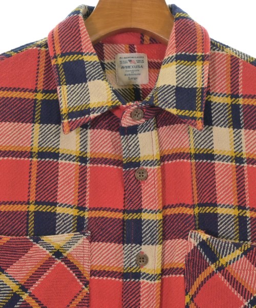 AVIREX（アヴィレックス）カジュアルシャツ 赤 サイズ:L メンズ/2200645535150
