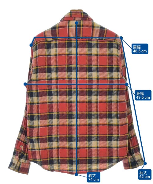 AVIREX（アヴィレックス）カジュアルシャツ 赤 サイズ:L メンズ/2200645535150