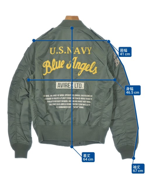 AVIREX（アヴィレックス）ミリタリーブルゾン カーキ サイズ:M メンズ/2200666055019