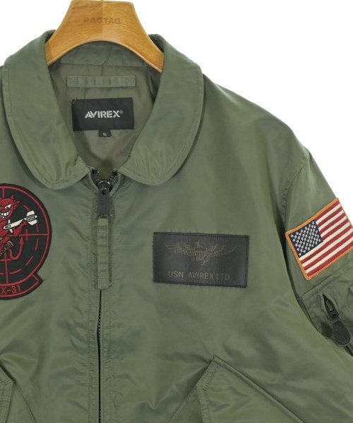 AVIREX（アヴィレックス）ミリタリーブルゾン カーキ サイズ:XL メンズ/2200667803022