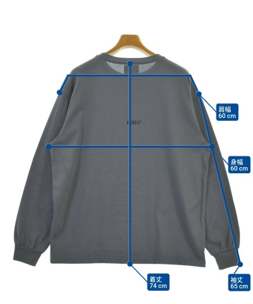 AVIREX（アヴィレックス）Tシャツ・カットソー グレー サイズ:2(M位) メンズ/2200667803244