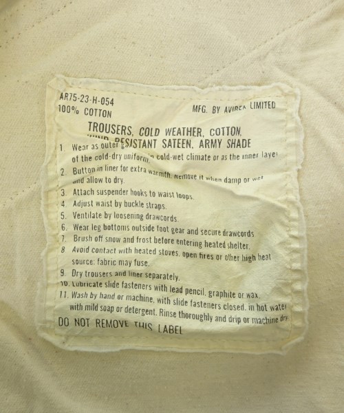 AVIREX（アヴィレックス）カーゴパンツ カーキ サイズ:L メンズ/2200667803497