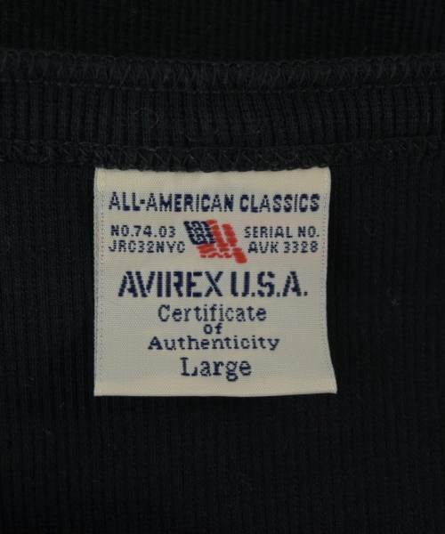 AVIREX（アヴィレックス）Tシャツ・カットソー 黒 サイズ:L メンズ/2200729706032