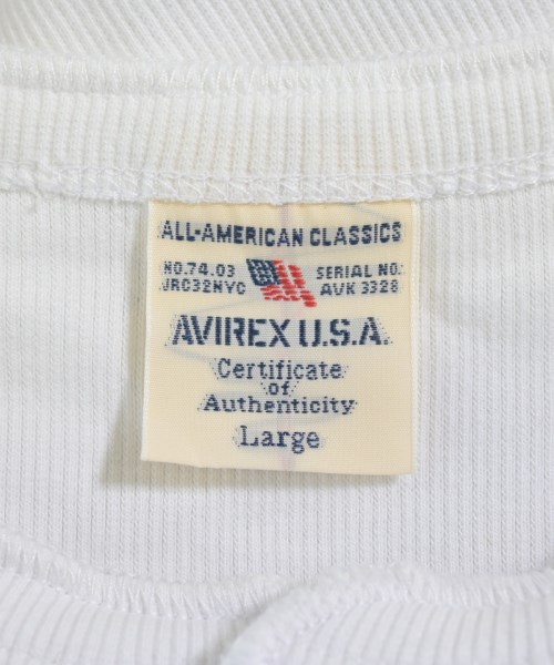 AVIREX（アヴィレックス）Tシャツ・カットソー 白 サイズ:L メンズ/2200730419303