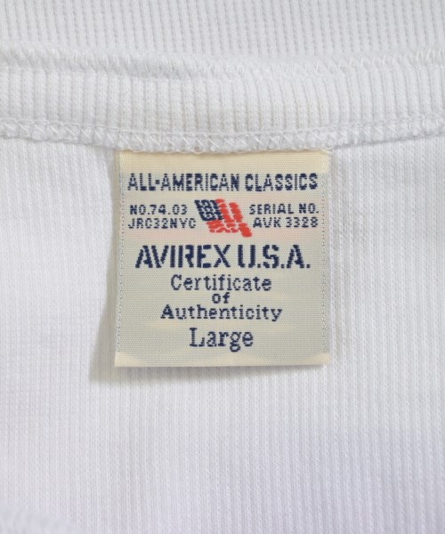 AVIREX（アヴィレックス）Tシャツ・カットソー 白 サイズ:L メンズ/2200730419310