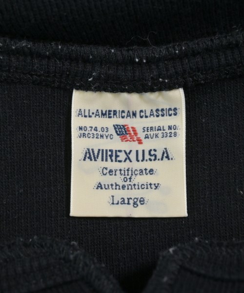 AVIREX（アヴィレックス）Tシャツ・カットソー 黒 サイズ:L メンズ/2200730419327