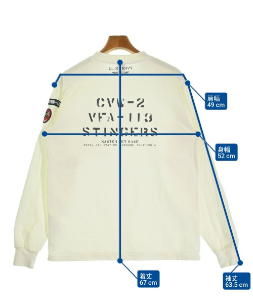 AVIREX（アヴィレックス）Tシャツ・カットソー 白 サイズ:L レディース/2200687289059