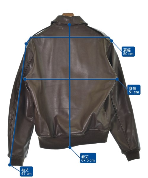 AEROLEATHER（アエロレザー）ライダース 茶 サイズ:42(L位) メンズ/2200727688026