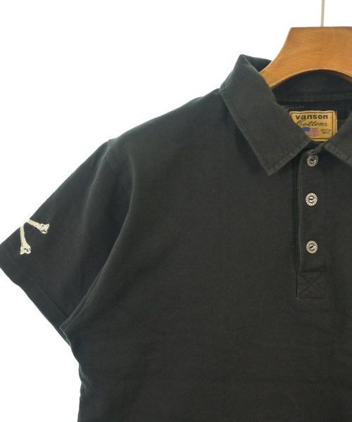 VANSON（ヴァンソン）ポロシャツ 黒 サイズ:M メンズ/2200618663088
