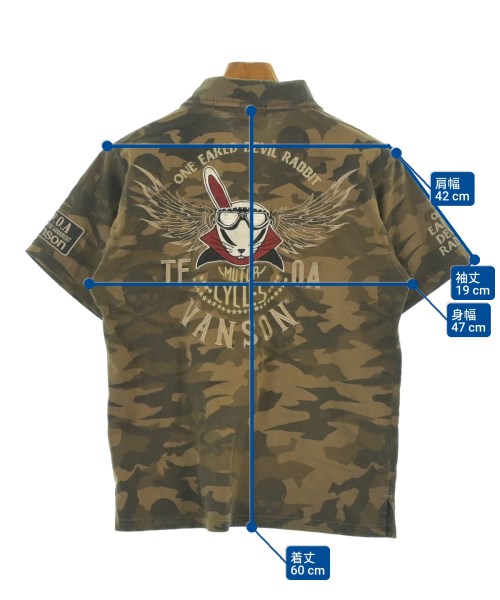 VANSON（ヴァンソン）ポロシャツ ベージュ サイズ:M メンズ/2200618663095