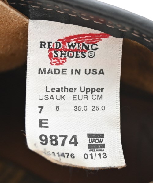 REDWING（レッドウィング）ブーツ 黒 サイズ:25cm メンズ/2200687737017