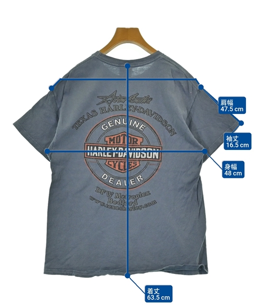 HARLEY DAVIDSON（ハーレーダビッドソン）Tシャツ・カットソー 青 サイズ:M メンズ/2200637772013