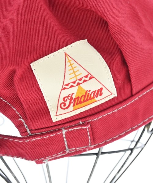 Indian（インディアン）キャップ 赤 サイズ:F メンズ/2200605542402