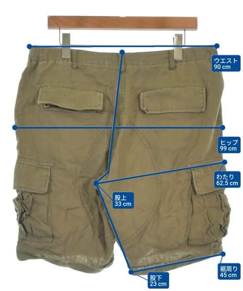STUSSY（ステューシー）ショートパンツ カーキ サイズ:34(XL位) メンズ/2200634549069