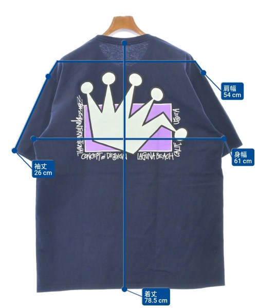 STUSSY（ステューシー）Tシャツ・カットソー 紺 サイズ:XL メンズ/2200636722118