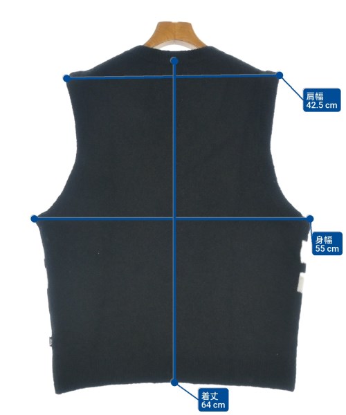 STUSSY（ステューシー）ベスト 黒 サイズ:M メンズ/2200637131094