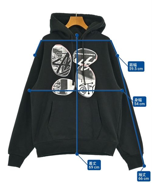 STUSSY（ステューシー）パーカー 黒 サイズ:M メンズ/2200638652055