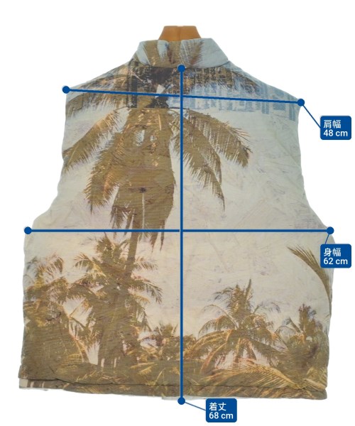 STUSSY（ステューシー）ダウンジャケット/ダウンベスト ベージュ サイズ:L メンズ/2200639663036