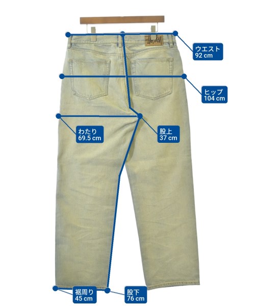 STUSSY（ステューシー）デニムパンツ 青 サイズ:36(XXL位) メンズ/2200641052071
