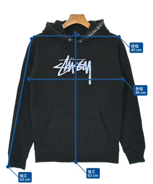 STUSSY（ステューシー）パーカー 黒 サイズ:S メンズ/2200643023031