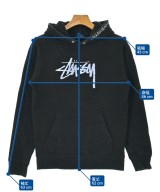 STUSSY（ステューシー）パーカー 黒 サイズ:S メンズ/2200643023031