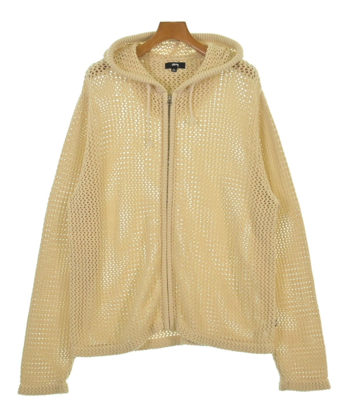 Stussy ベージュ セーター 100%コットン ☆24AW 最新作☆STUSSY SURFMAN ICON COTTON LINEN CREW (STUSSY