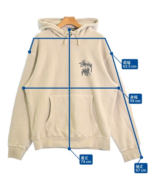 STUSSY（ステューシー）パーカー ベージュ サイズ:L メンズ/2200623242032