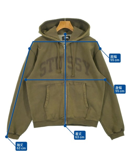 STUSSY（ステューシー）パーカー カーキ サイズ:S メンズ/2200623445013