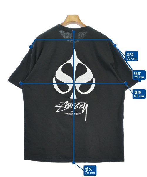 STUSSY（ステューシー）Tシャツ・カットソー 黒 サイズ:L メンズ/2200624108085