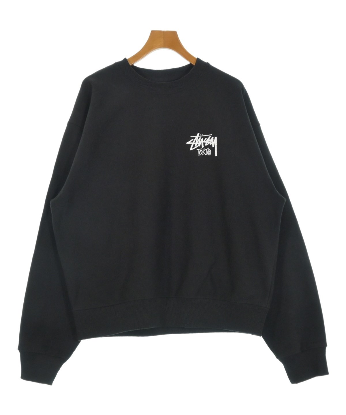 stussy スウェット 短丈 黒 ブラック M STUSSY（ステューシー）スウェット 黒 サイズ:XL メンズ/2200633039035